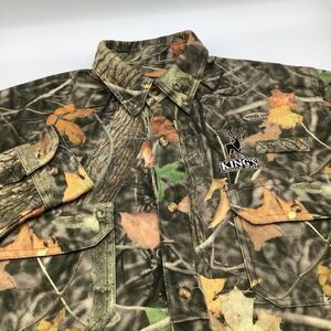 Kings Camo Outdoor World Long Sleeve Flannel Button Up Camo Shirt Size‎ 2XL